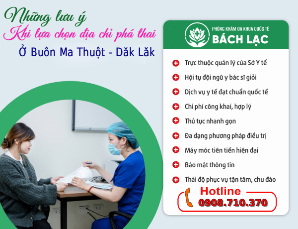 lưu ý khi lựa chọn địa chỉ phá thai ở Buôn Ma Thuột