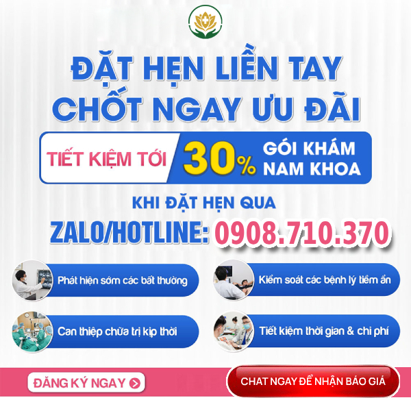 ưu đãi gói khám nam khoa