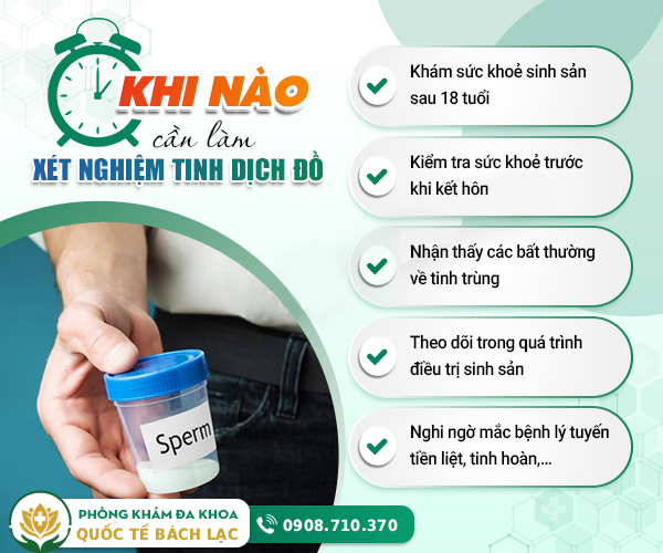 khi nào cần xét nghiệm tinh dịch đồ
