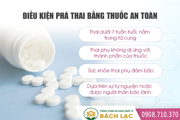 điều kiện phá thai bằng thuốc